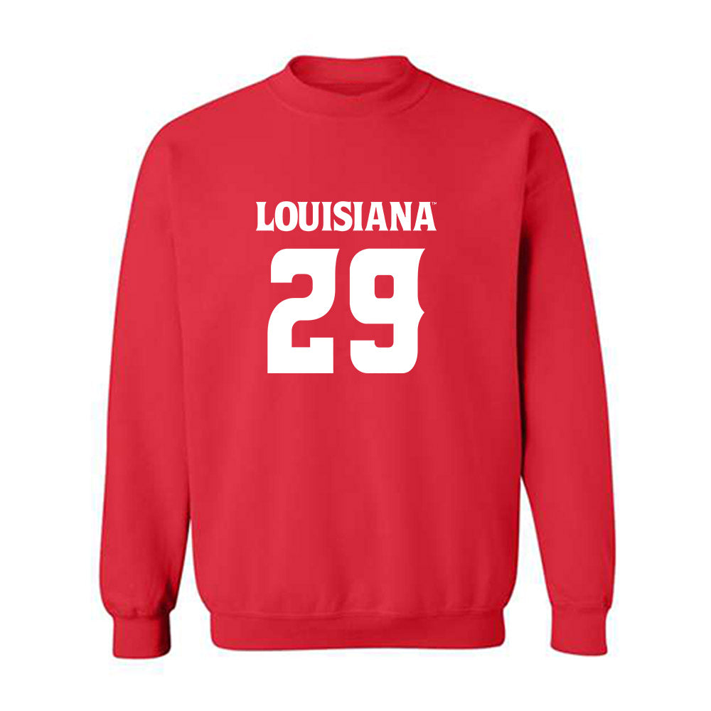 Louisiana - NCAA Football : Denim Day - Red Replica Shersey Sweatshirt