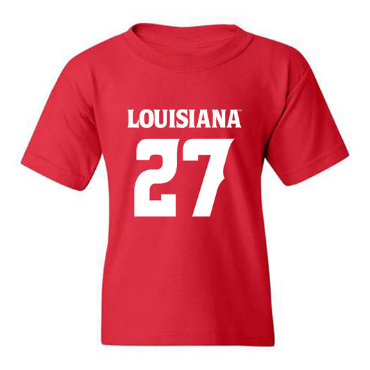 Louisiana - NCAA Football : Key'Savalyn Barnes - Red Replica Shersey Youth T-Shirt