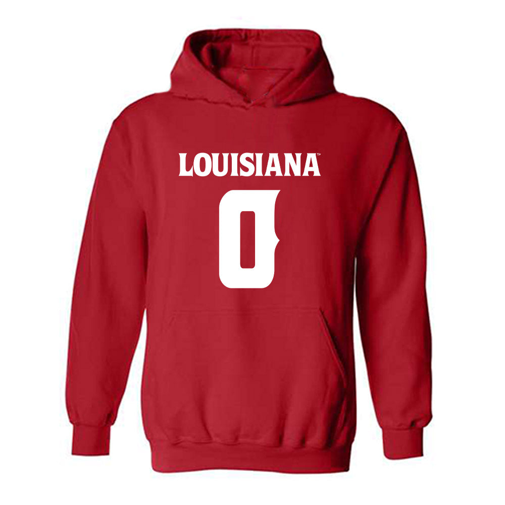 Louisiana - NCAA Football : Jordan Lawson - Red Replica Shersey Hooded Sweatshirt