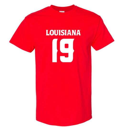 Louisiana - NCAA Football : Dale Martin III - Red Replica Shersey Short Sleeve T-Shirt
