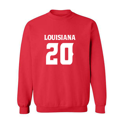 Louisiana - NCAA Football : Jalen Clark - Red Replica Shersey Sweatshirt