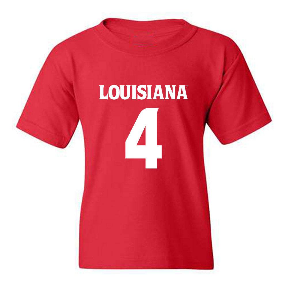 Louisiana - NCAA Football : Jacob Bernard - Red Replica Shersey Youth T-Shirt