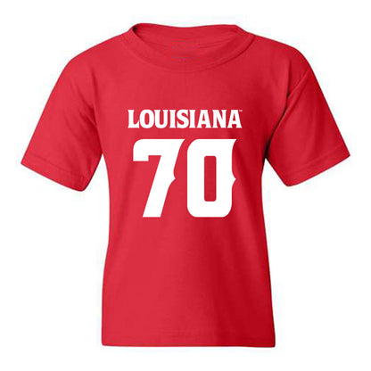 Louisiana - NCAA Football : Jax Harrington - Red Replica Shersey Youth T-Shirt