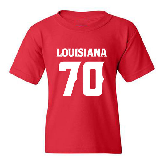 Louisiana - NCAA Football : Jax Harrington - Red Replica Shersey Youth T-Shirt