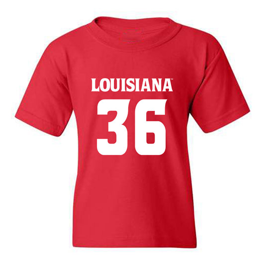 Louisiana - NCAA Football : Maurion Eleam - Red Replica Shersey Youth T-Shirt