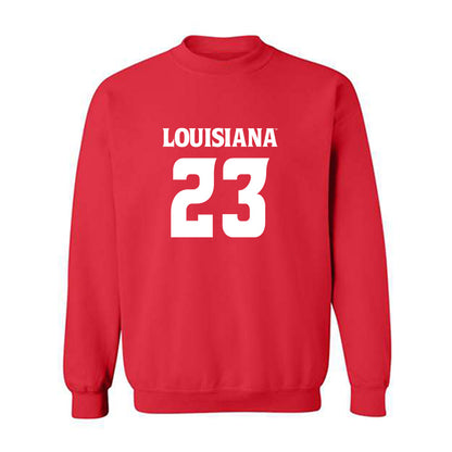 Louisiana - NCAA Football : Jeremiah Moses - Red Replica Shersey Sweatshirt