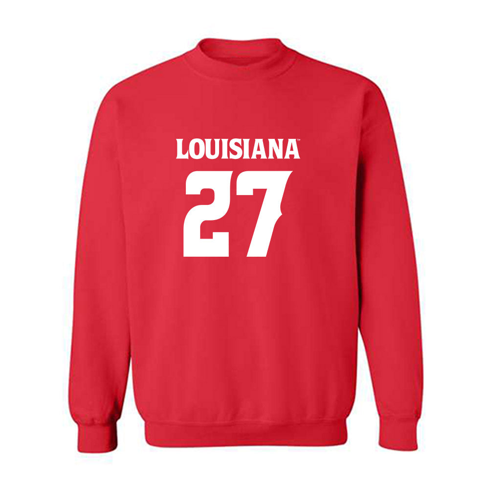 Louisiana - NCAA Football : Key'Savalyn Barnes - Red Replica Shersey Sweatshirt