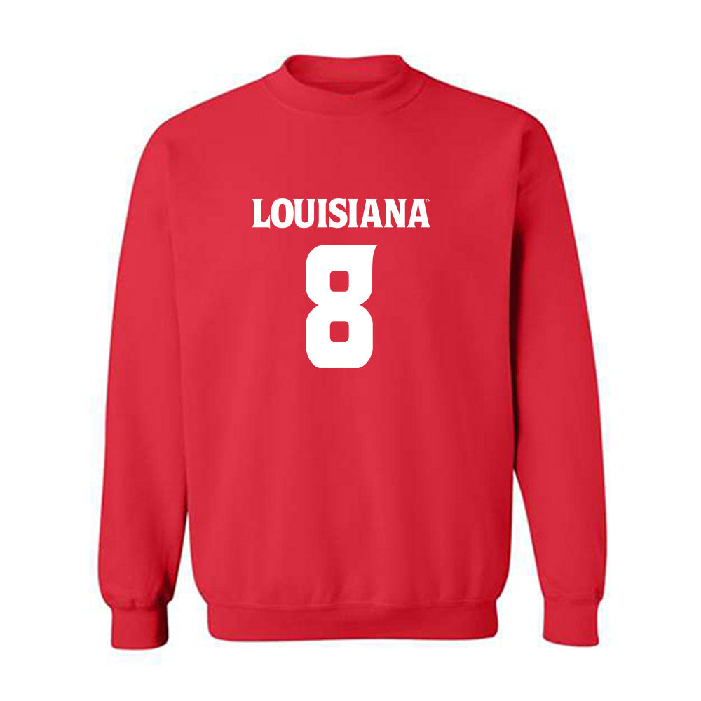 Louisiana - NCAA Football : KC Ossai - Red Replica Shersey Sweatshirt