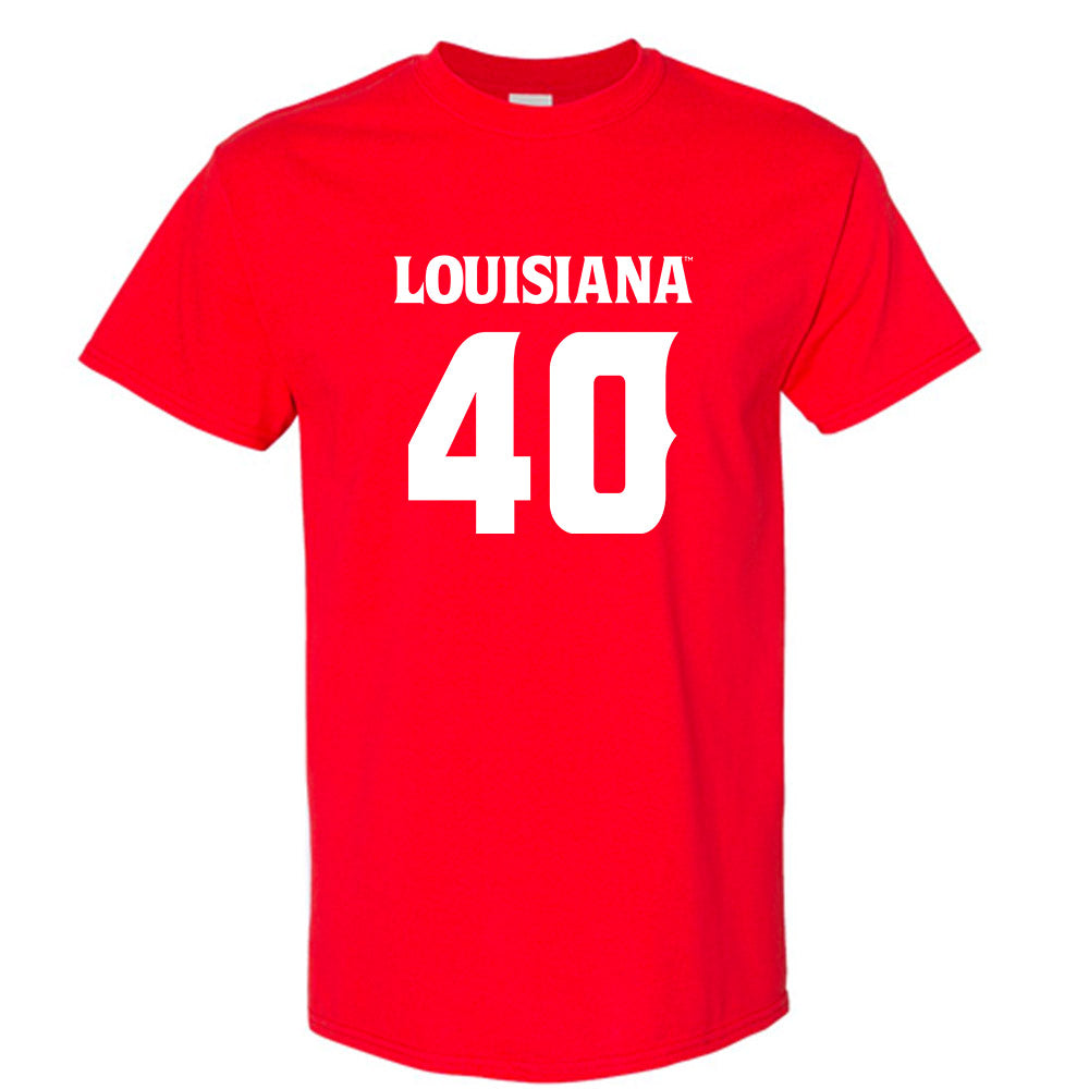 Louisiana - NCAA Football : Hunter Sims - Red Replica Shersey Short Sleeve T-Shirt