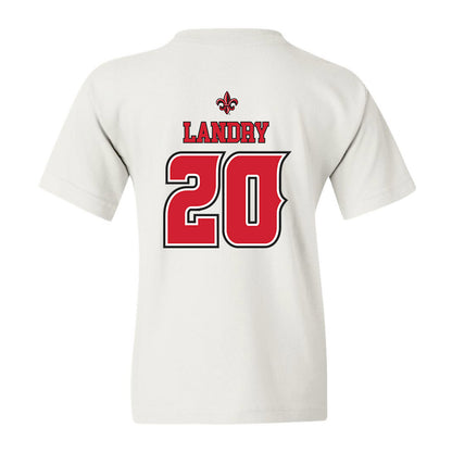 Louisiana - NCAA Men's Basketball : Christian Landry - Youth T-Shirt Replica Shersey