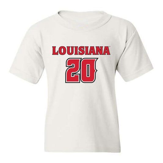 Louisiana - NCAA Men's Basketball : Christian Landry - Youth T-Shirt Replica Shersey