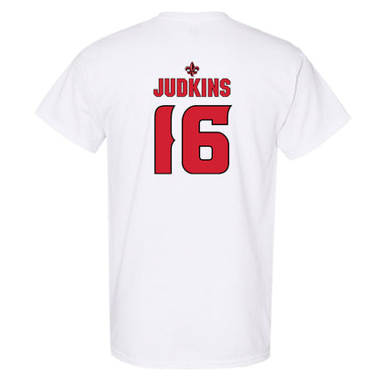 Louisiana - NCAA Women's Volleyball : Emery Judkins - White Replica Shersey Short Sleeve T-Shirt