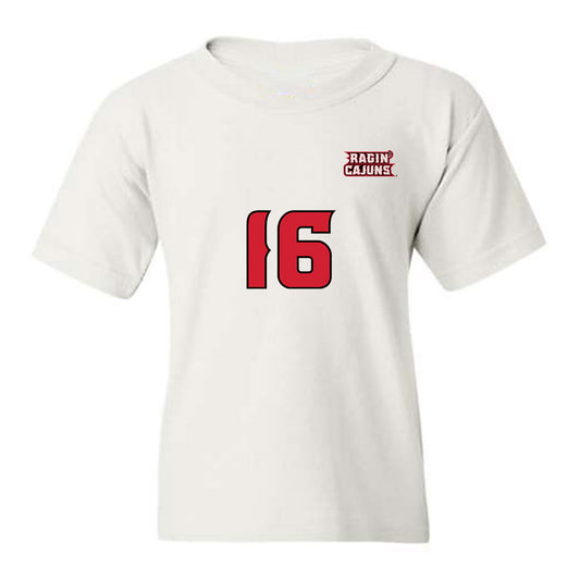 Louisiana - NCAA Women's Volleyball : Emery Judkins - White Replica Shersey Youth T-Shirt