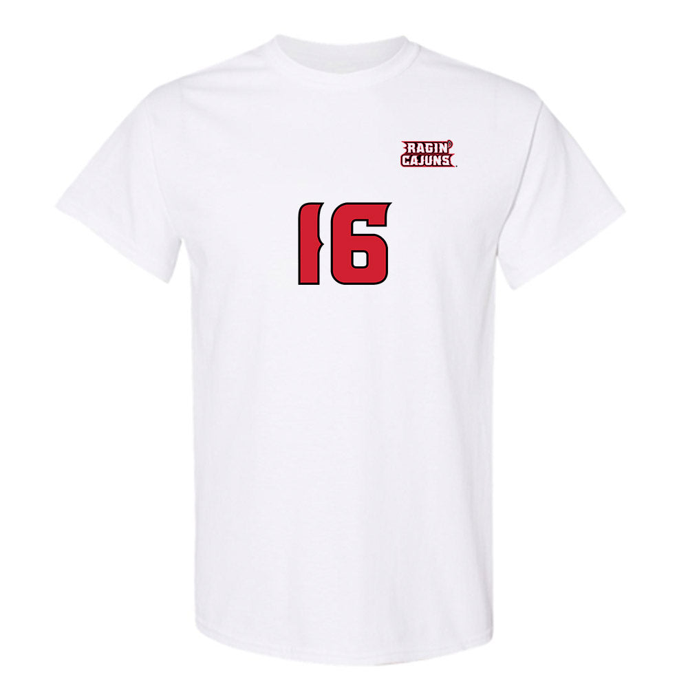 Louisiana - NCAA Women's Volleyball : Emery Judkins - White Replica Shersey Short Sleeve T-Shirt