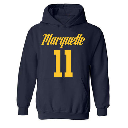 Marquette - NCAA Men's Basketball : Tyler Kolek - Hooded Sweatshirt Replica Shersey