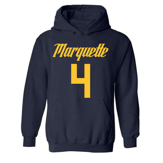 Marquette - NCAA Men's Basketball : Stephen Stevie Mitchell - Hooded Sweatshirt Replica Shersey