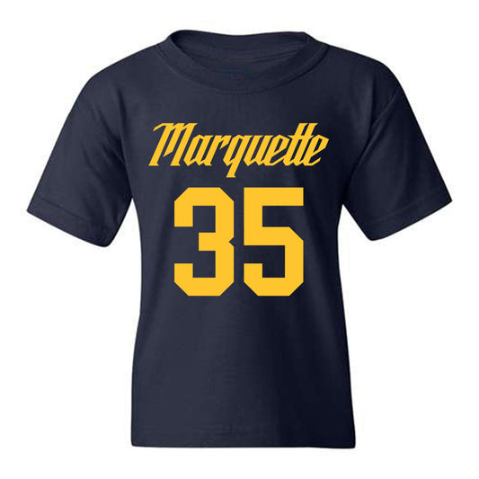Marquette - NCAA Men's Basketball : Caedin Hamilton - Youth T-Shirt Replica Shersey