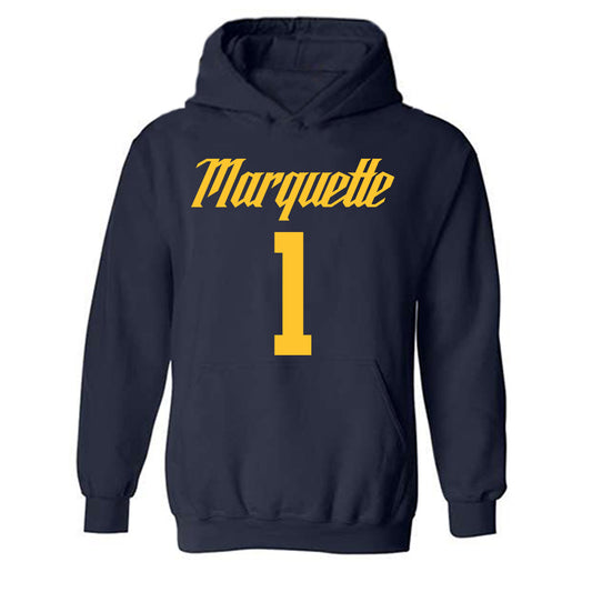 Marquette - NCAA Men's Basketball : Kameron Jones - Hooded Sweatshirt Replica Shersey