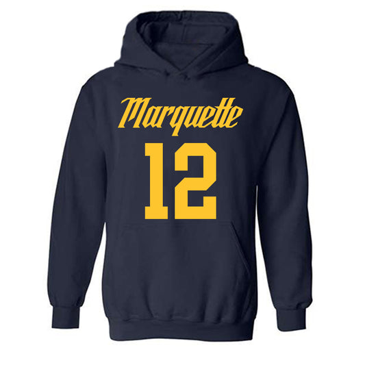 Marquette - NCAA Men's Basketball : Ben Gold - Hooded Sweatshirt Replica Shersey