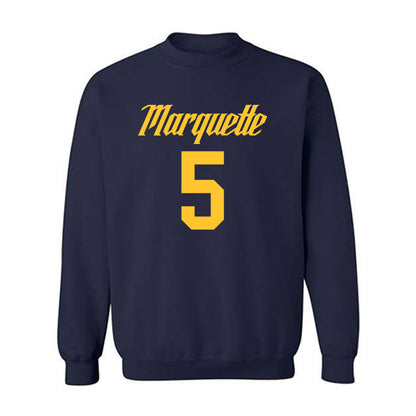 Marquette - NCAA Men's Basketball : Tre Norman - Crewneck Sweatshirt Replica Shersey