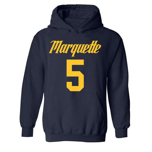 Marquette - NCAA Men's Basketball : Tre Norman - Hooded Sweatshirt Replica Shersey