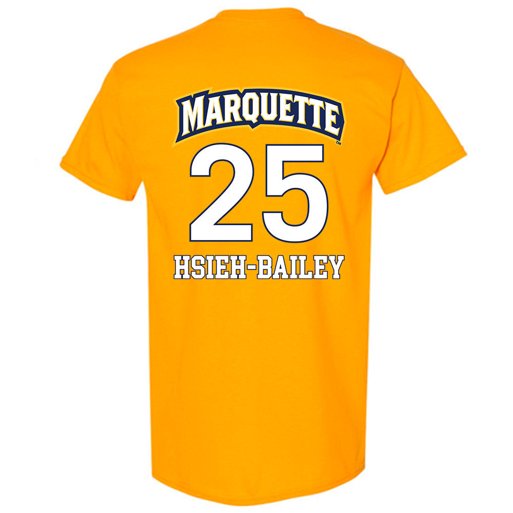 Marquette - NCAA Men's Soccer : Jai Hsieh-Bailey - Gold Replica Shersey Short Sleeve T-Shirt