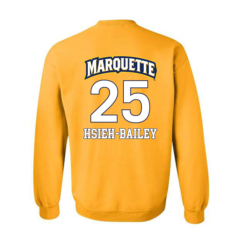 Marquette - NCAA Men's Soccer : Jai Hsieh-Bailey - Gold Replica Shersey Sweatshirt
