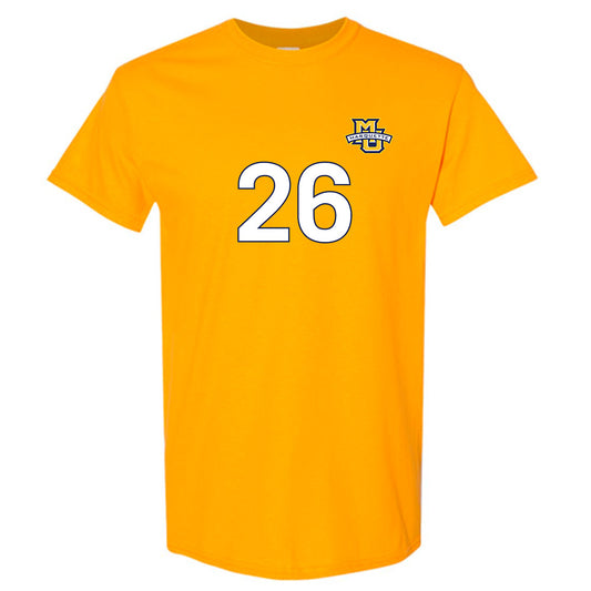 Marquette - NCAA Men's Soccer : Joey Fitzgerald - Gold Replica Shersey Short Sleeve T-Shirt