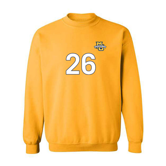 Marquette - NCAA Men's Soccer : Joey Fitzgerald - Gold Replica Shersey Sweatshirt
