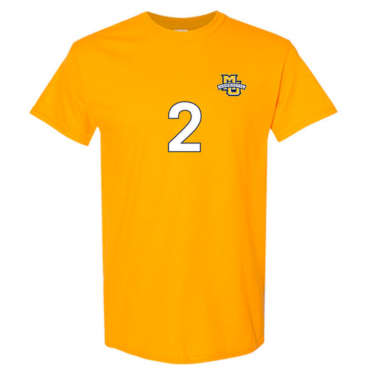 Marquette - NCAA Men's Soccer : Kyle Bebej - Gold Replica Shersey Short Sleeve T-Shirt