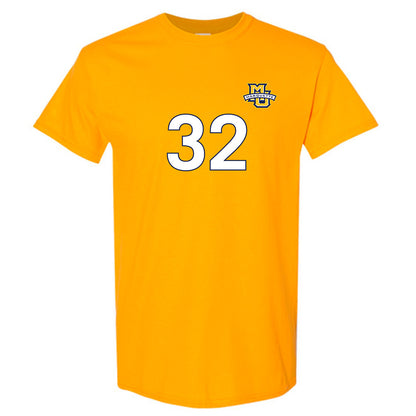 Marquette - NCAA Men's Soccer : Patrick Crantz - Gold Replica Shersey Short Sleeve T-Shirt