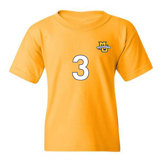 Marquette - NCAA Men's Soccer : Diegoarmando Alvarado - Gold Replica Shersey Youth T-Shirt