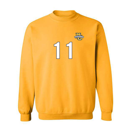 Marquette - NCAA Men's Soccer : Heriberto Soto - Gold Replica Shersey Sweatshirt