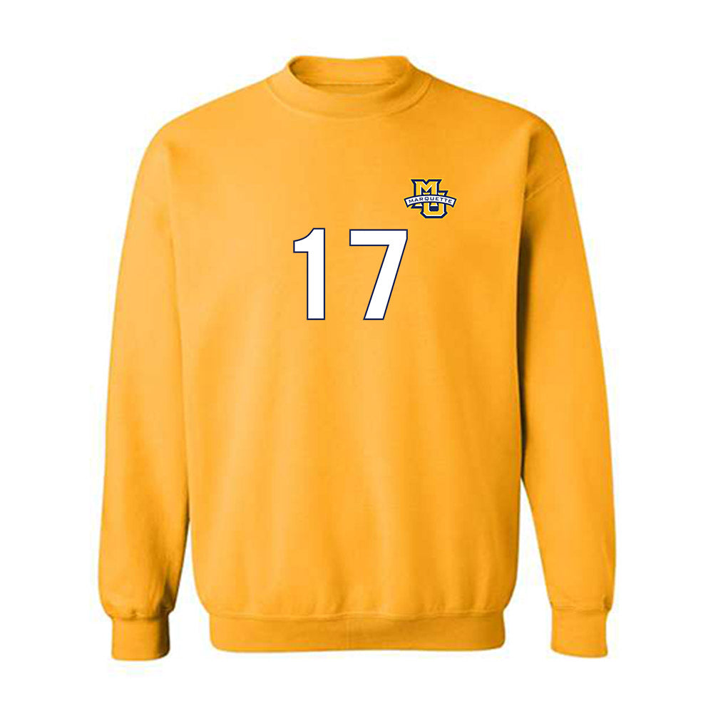 Marquette - NCAA Men's Soccer : Abdoul Karim Pare - Gold Replica Shersey Sweatshirt