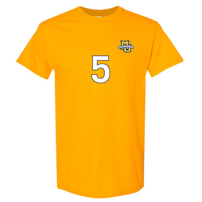 Marquette - NCAA Men's Soccer : Tristan Ronnestad-Stevens - Gold Replica Shersey Short Sleeve T-Shirt