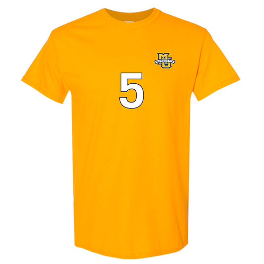 Marquette - NCAA Men's Soccer : Tristan Ronnestad-Stevens - Gold Replica Shersey Short Sleeve T-Shirt
