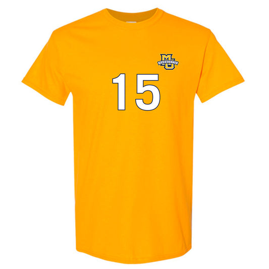 Marquette - NCAA Men's Soccer : Christian Marquez - Gold Replica Shersey Short Sleeve T-Shirt