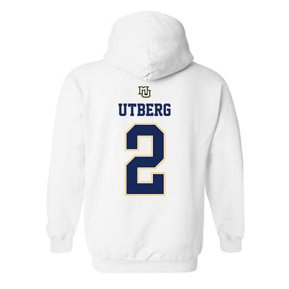 Marquette - NCAA Women's Basketball : Bridget Utberg - Hooded Sweatshirt Replica Shersey