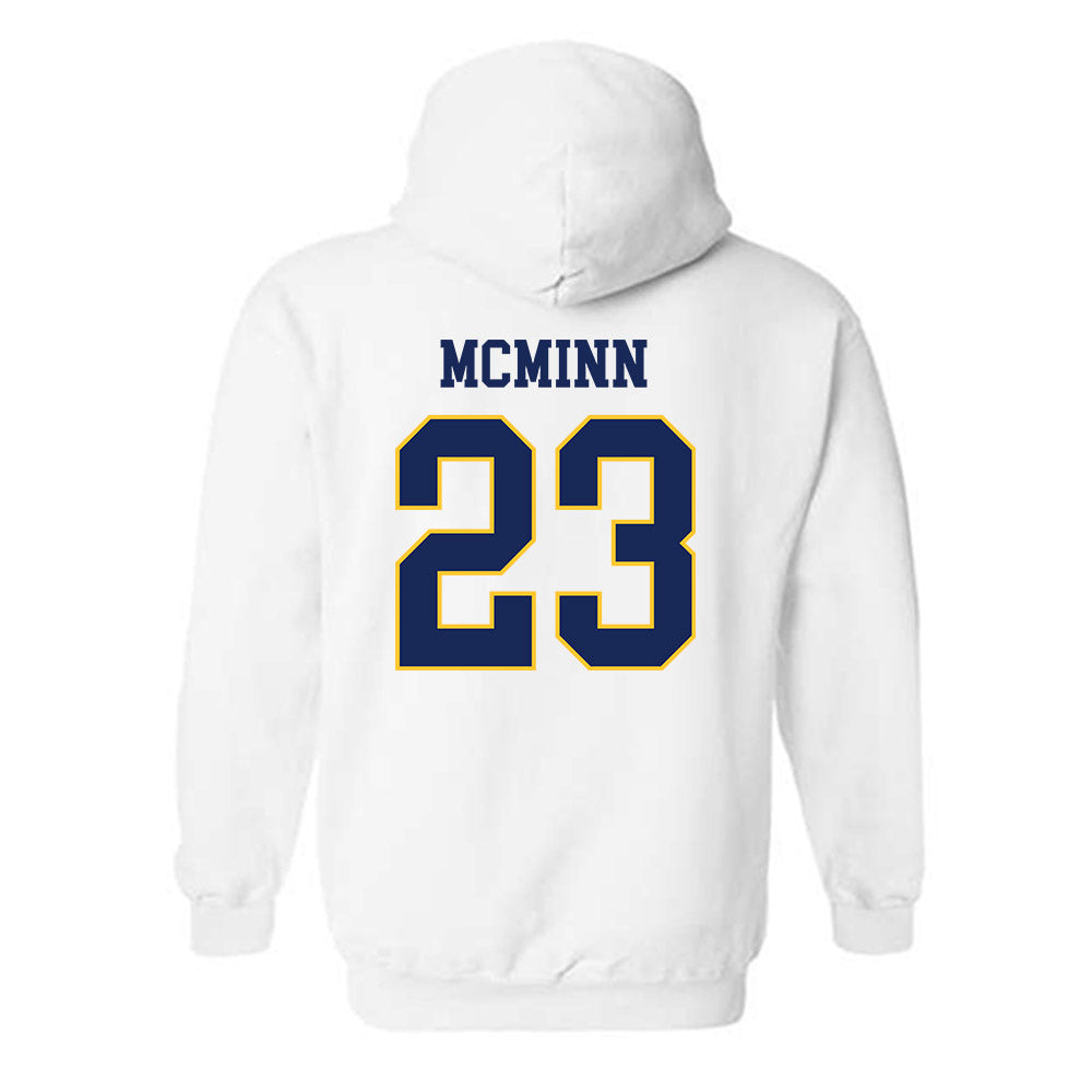 Marquette - NCAA Women's Soccer : Kiley McMinn - White Replica Shersey Hooded Sweatshirt