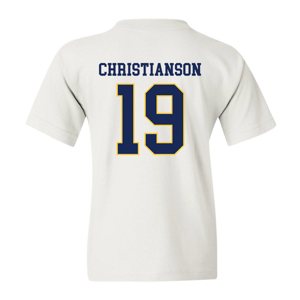 Marquette - NCAA Women's Soccer : Haley Christianson - White Replica Shersey Youth T-Shirt