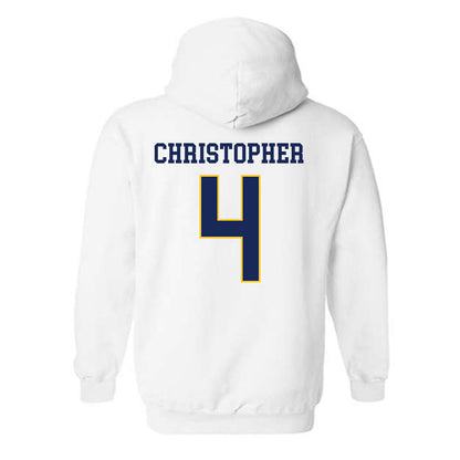 Marquette - NCAA Women's Soccer : Carly Christopher - White Replica Shersey Hooded Sweatshirt