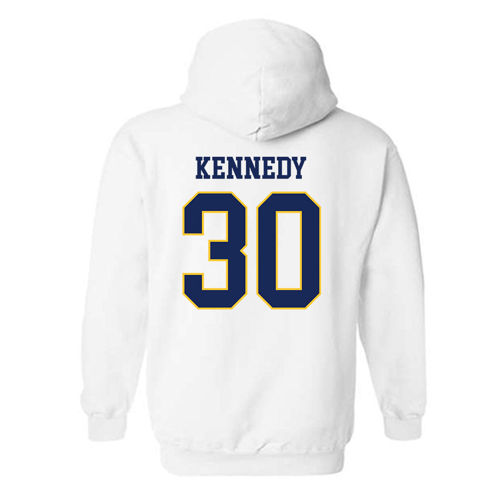 Marquette - NCAA Women's Soccer : Aeryn Kennedy - White Replica Shersey Hooded Sweatshirt