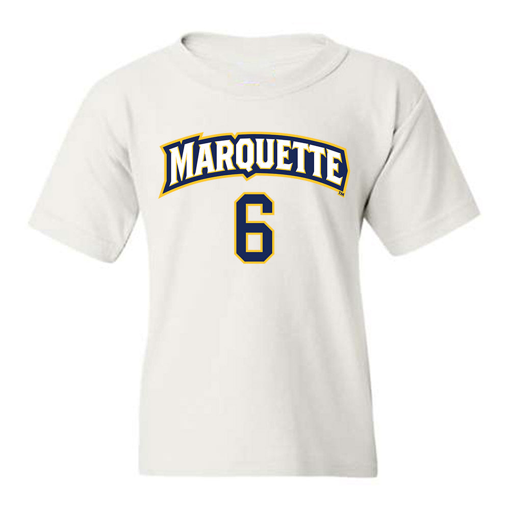 Marquette - NCAA Women's Soccer : Mia Haertle - White Replica Shersey Youth T-Shirt