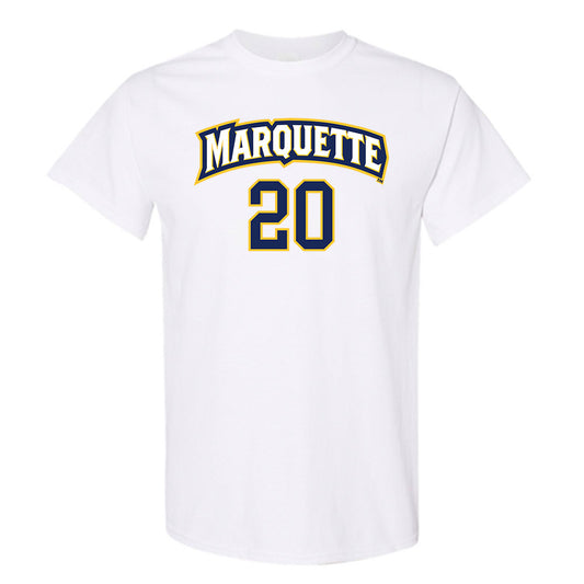 Marquette - NCAA Women's Soccer : Marina Hill - White Replica Shersey Short Sleeve T-Shirt