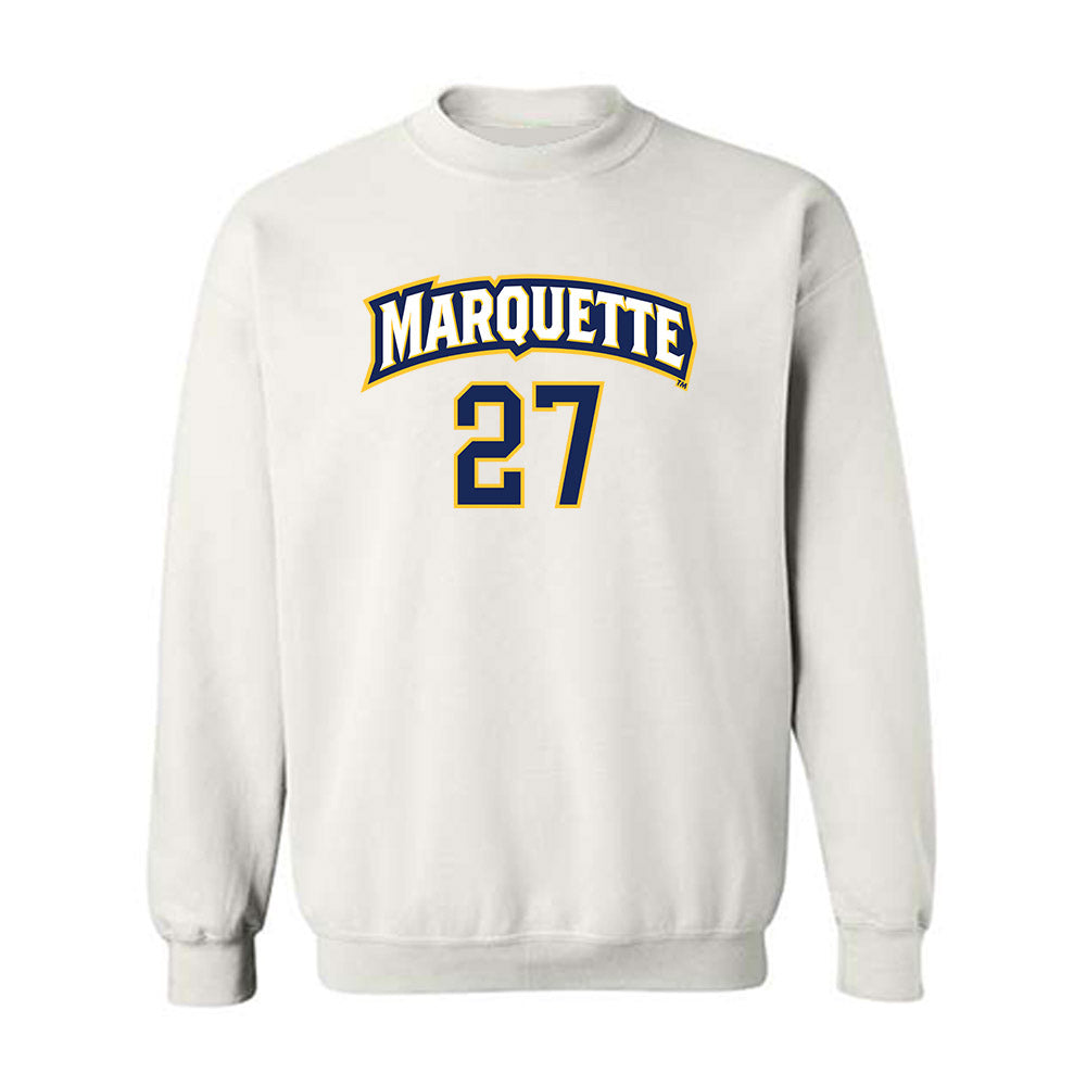 Marquette - NCAA Women's Soccer : Carina Murphy - White Replica Shersey Sweatshirt