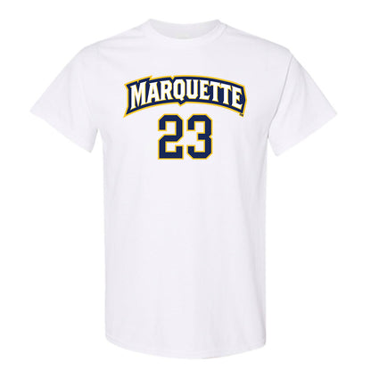 Marquette - NCAA Women's Soccer : Kiley McMinn - White Replica Shersey Short Sleeve T-Shirt