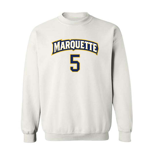 Marquette - NCAA Women's Soccer : Mae Sinclair - White Replica Shersey Sweatshirt