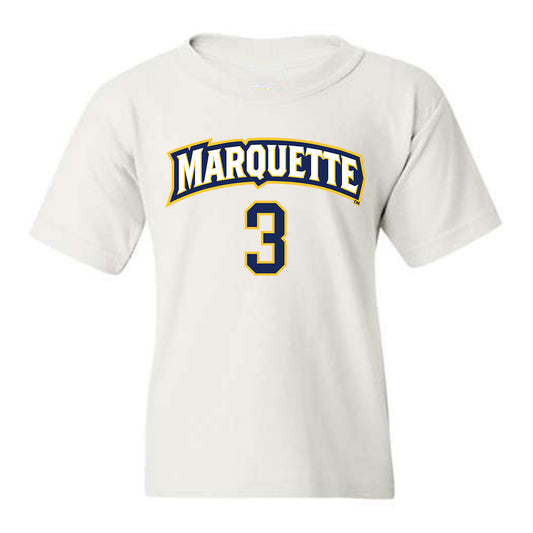 Marquette - NCAA Women's Soccer : Molly Keiper - White Replica Shersey Youth T-Shirt