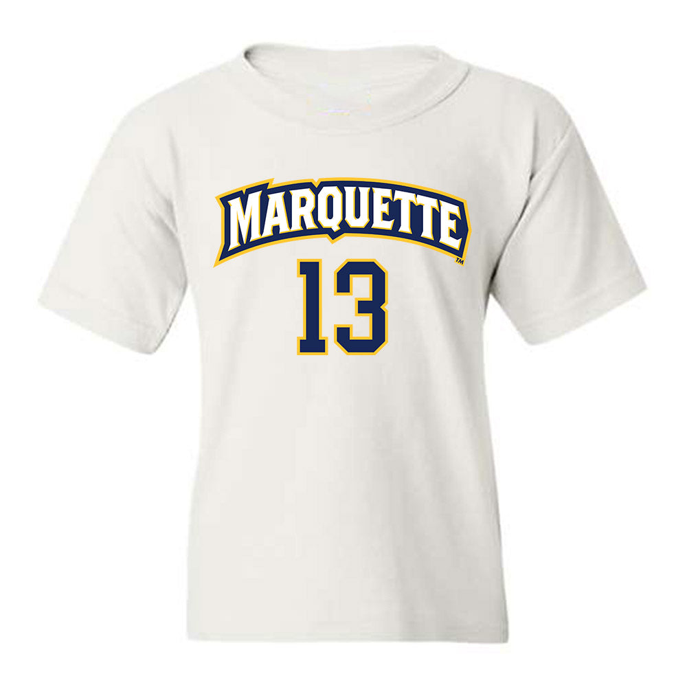 Marquette - NCAA Women's Soccer : Adrianna Alberts - White Replica Shersey Youth T-Shirt