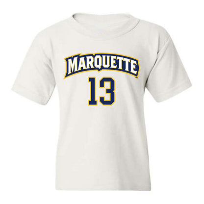 Marquette - NCAA Women's Soccer : Adrianna Alberts - White Replica Shersey Youth T-Shirt